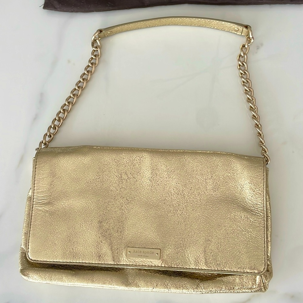Kate Spade gold shoulderbag